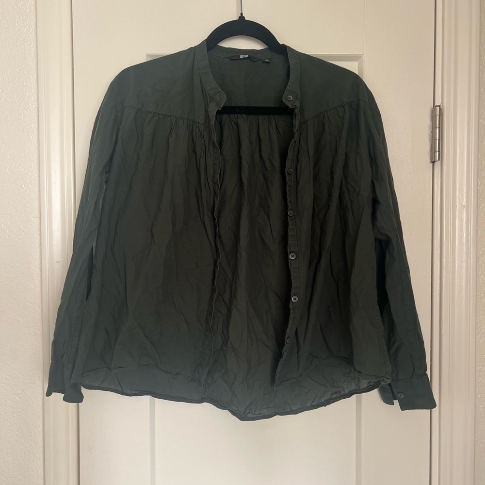 Uniqlo Dark Olive Green Blouse
